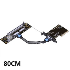 PCIe 4.0 x16 MCIO Graphics Card Split Extension Cable GEN4 Dual Adapter Card picture