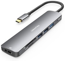 7 in 1 USB C Hub Multiport Adapter for Laptop Mac Type C Devices 5.9inch picture