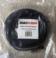 AvesView CAT6 50 ft Ethernet Cable, Black | Indoor High-Speed 10Gbps picture