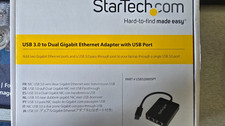 StarTech USB32000SPT 2-Port Gigabit Ethernet Adapter w/ USB 3.0 Pass-Through picture
