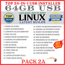 ULTIMATE 2025 MASTER COLLECTION, 24 LINUX OS DISTROS, MULTI-BOOT USB, SEE LIST ⬇ picture