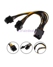 GPU VGA PCIe 8 Pin Female to Dual 2X 8 Pin (6+2) Male Y-Splitter Extension Cable picture