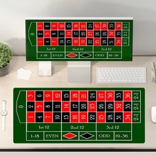 Large Mouse Pad Featuring a Roulette Table Design, Perfect for Gaming on Pcs A picture