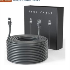 LUCMO 100ft CAT6 RJ45 to RJ45 Waterproof Cable Gray for Starlink Gen 3/4 picture