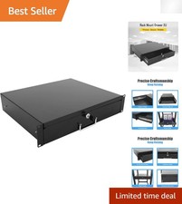 19 Inch 2U Locking Rack Drawer -  Quality with Rear Cable Pass-Through picture