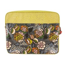 FOSSIL WOMENS KEY-PER MULTICOLOR COATED CANVAS LAPTOP SLEEVE 11X14 W/ KEY CHARM picture