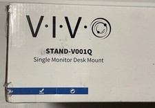VIVO Black Aluminum Single Monitor Pneumatic Arm Desk Mount Fits to 32” picture