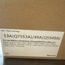 (2)v4ink Compatible 49A 53A Toner Cartridge Replacement for HP Q5949A Q7553A picture