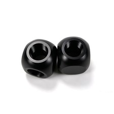 2-Pack G1/4 Ball T Fitting, 3-Way Spherical Tee Connector Water Cooling, Black picture