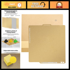 Textured Bamboo PEI Build Plate - Double-Sided Spring Steel Platform for 3D Prin picture