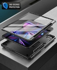 iPad Pro 11 (3rd Gen 2021) Tablet Case, Full-body Rugged Shockproof Cover Black picture