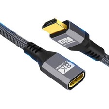 Cablecy HDMI Male to Female Audio 3D HDMI Cord HDMI 2.1 UHD 8K Extension Cable picture
