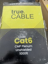 trueCABLE Cat5e Riser (CMR), 1000ft, Blue, 24AWG 4 Pair Solid Bare Copper, 350MH picture
