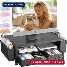 OPNICE Desk Organizers and Accessories, Computer Monitor Stand Riser with Drawer picture