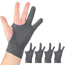 4pcs Artist Drawing Glove m Size Two Finger Graphics Painting Glove Gray picture