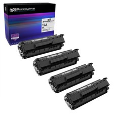 SPEEDYINKS Compatible Replacement for HP 12A Black Toner Cartridge (4-Pack) picture