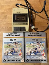 Commodore Datasette Tape Drive VIC 20 Computer  Works + Money Decision I and II picture