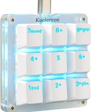 Koolertron One Handed Macro Mechanical KeyboardWhite/Red Switches/Blue LED picture