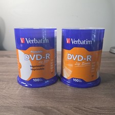 Verbatim 200 Pack DVD-R 4.7GB 16x Life Series 100 Printable Blank Media picture
