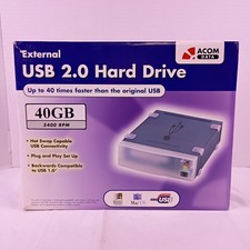 Acom Data External USB 2.0 Hard Drive 40GB 5400 RPM for PC or Mac Open Box picture