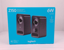 Logitech Z150 Multimedia Speakers Black Stereo Sound 6W Pair NEW 3.5mm AUX picture