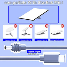 Groovely Starlink Mini Cable 6.5 feet,18AWG Waterproof | Starlink Mini USB C ... picture