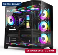 OV303 ATX Mid-Tower PC Case, Pre-Installed 4 x 120mm Prism ARGB PWM Fans, U picture