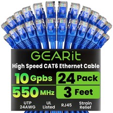 Cat 6 Ethernet Cable Pack 24pack 3 Ft Cat6 Ethernet Patch Cables | Rj45 Network picture