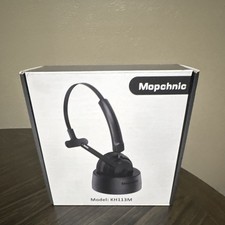 Mopchnic KH113M Wireless Bluetooth Mono Headset w/ Boom Mic Headband Black picture