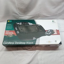 Logitech Cordless Desktop Wave Keyboard & Laser Mouse READ Missing 2 Pieces picture