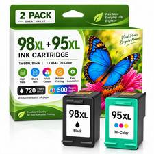 95XL 98XL Ink Cartridges 2 Pack(BK/Color) For Officejet 100 150 PhotoSmart C4180 picture