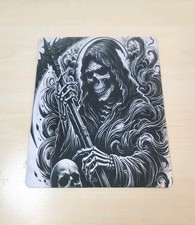 Black White Goth Mouse Pad Hooded Grim Reaper Desk Office Halloween Gift_BO picture