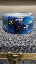 TDK DVD+R47FCB25 DVD+R 1-16X 4.7GB Recordable DVDs Blank Media 25 Pack Sealed picture