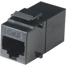 Black Box Cat.6 Keystone Straight Pinned Coupler - Black picture