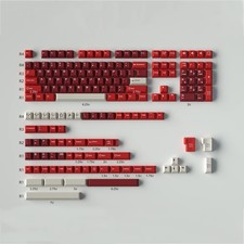 172 Keys Red Doubleshot Keycaps, Cherry Profile, 61-108 ISO ANSI, MX Switches picture