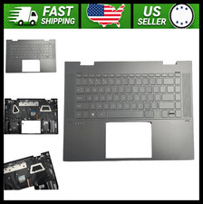 HP Envy Laptop Upper Case Palmrest Backlit Keyboard Assembly Brown picture