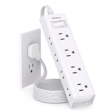 Flat Plug Power Strip Ultra Thin Flat Extension Cord - Addtam 12 Widely Ac 3 picture