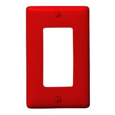 Hubbell NP26R Red 1-Gang Unbreakable Nylon Decorator Standard Wallplate Cover picture