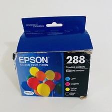 Epson 288 DURABrite Color 4 Pack Cartridges T288120 Genuine Expiration (12/2023) picture