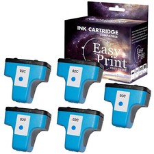 5PK replace for HP 02 Series Ink Cartridge Cyan for PhotoSmart 3108 3210 C5150 picture
