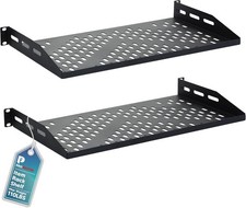 ProMaster Server Vented Shelf-19 Inches 2-Pack 10'' Deep 1U Black Universal picture
