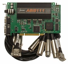 AudioScience ASI5111 F0 Mic Preamp + XLR Cables AES Digital & Balanced Analog picture