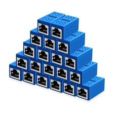 Pack RJ45 Ethernet Coupler Cat8 Cat7 Cat6 Cat5e Female-Female Blue picture