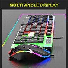 GT100 RGB Wired Gaming Keyboard Mouse Sets LED Backlighting with Mechanical Feel picture