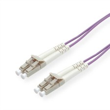 OM4 LC 100g Violet Duplex Multimode Fiber Cable 50/125 Purple 2M 6FT Fiber Optic picture