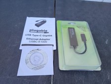 Plugable USBC-E1000 USB-C Gigabit Ethernet Adapter USB 3.0 RJ45 W/ Driver CD picture
