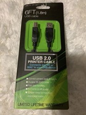 HYPE™ 6 ft. USB 2.0 Printer Cable - Connects any PC or MAC® picture