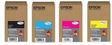 Set Genuine Factory Sealed Epson 912XXL Extra Hi Yld Inkjet Cartridges 2024-2025 picture