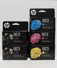 HP 923 5-PACK 2 Black, C/M/Y Ink Cartridges Exp 10/2027+ picture