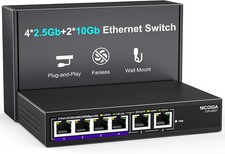 10Gbe Ethernet Switch Unmanaged with 2 x 10Gb RJ45 Ports ➕ 4 x 2.5Gb Base-T P... picture